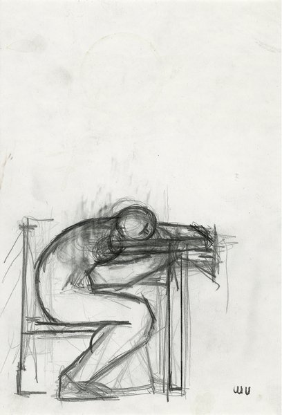 4 William Utermohlen, Desperate Figure, Pencil, 1995.jpg