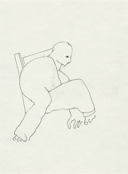 4 William Utermohlen, Twisted Figure and Chair, Pencil on Paper, 1996.jpg