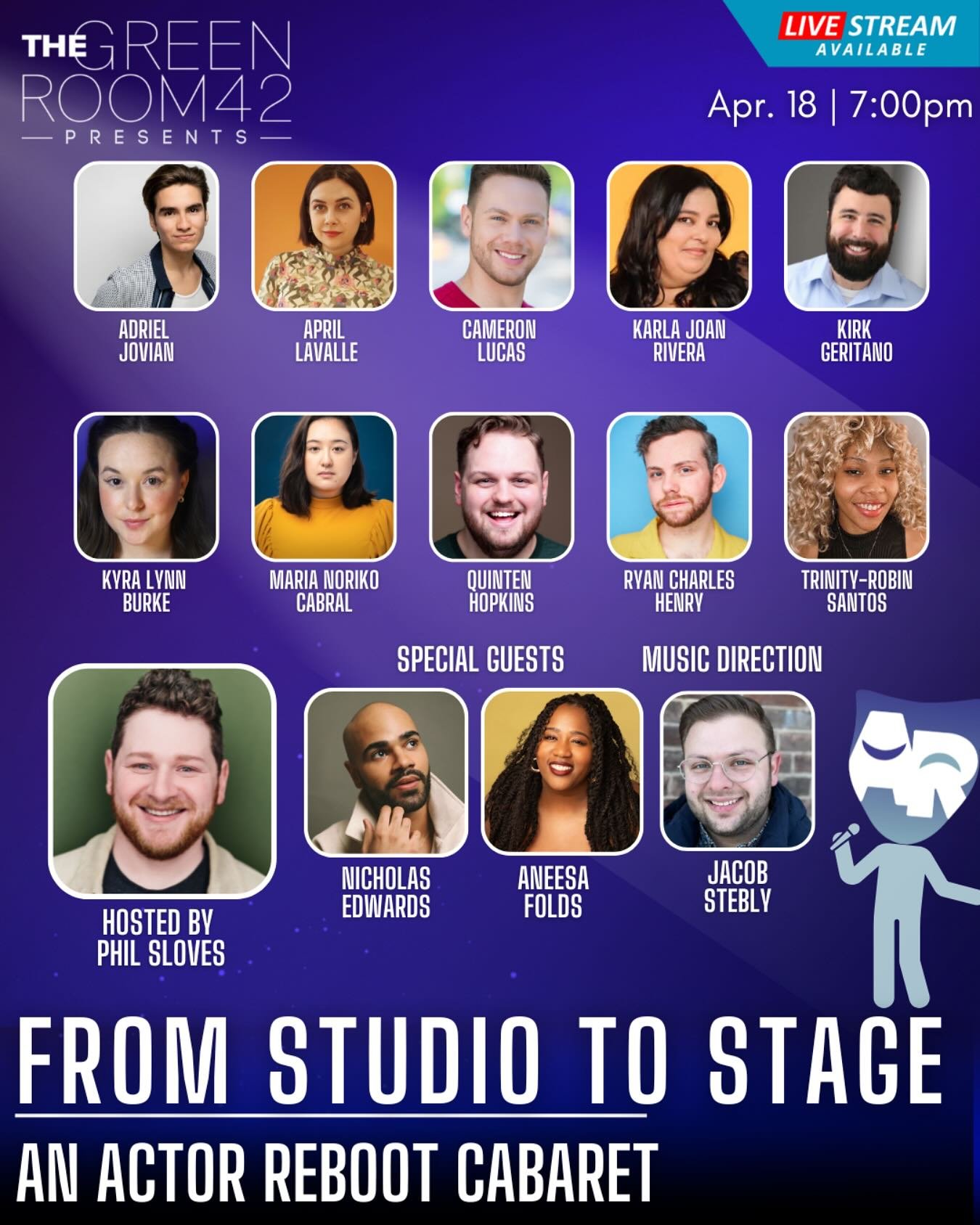 ITS ALMOST SHOW TIME!!!! Get your tickets to our FIRST EVER CABARET on 4/18 either in person or online livestream at the link in our bio!