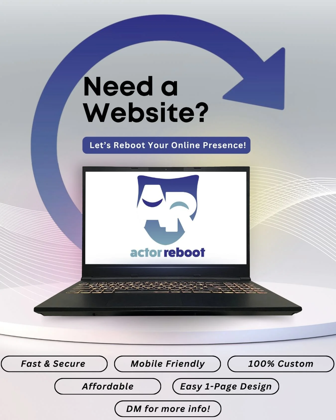 Your website isn&rsquo;t just a portfolio. It&rsquo;s your first impression.

Casting shouldn&rsquo;t just see what you&rsquo;ve done. They should immediately understand who you are as a human being. Your vibe should bounce off the screen!

We build 