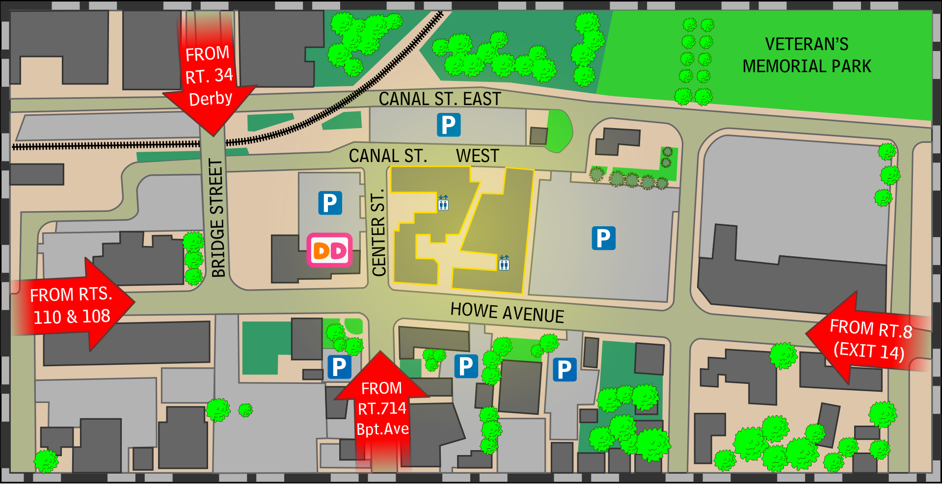 Come visit the Shops at 425 Howe Ave. There is plenty of parking.