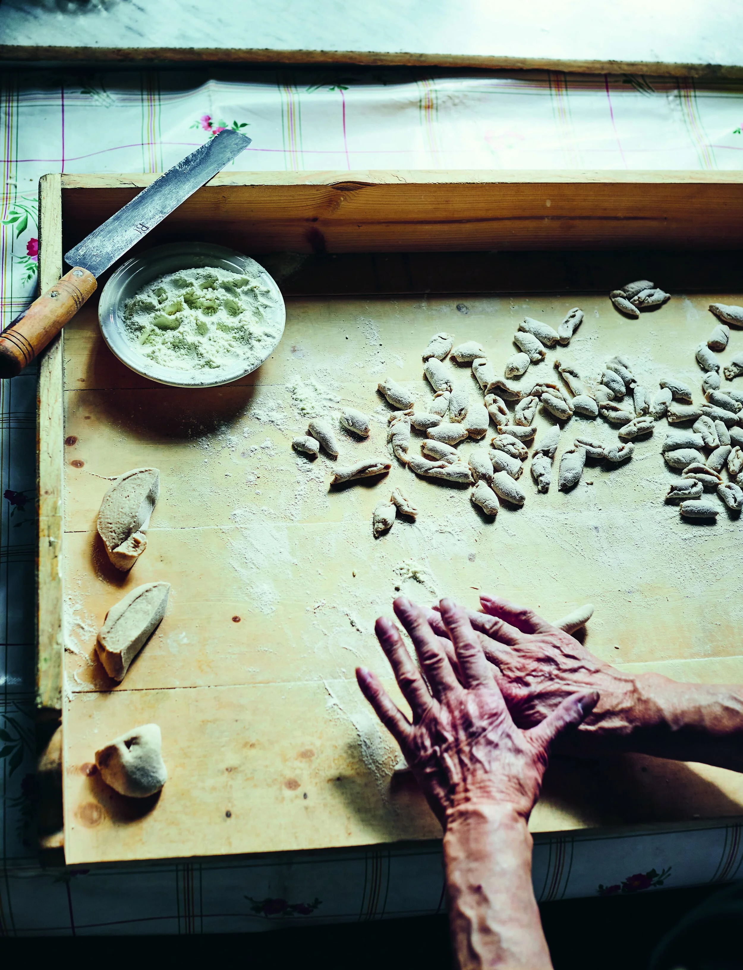 Pina's Chestnut Gnocchi with Pesto from Liguria from Pasta Grannies
