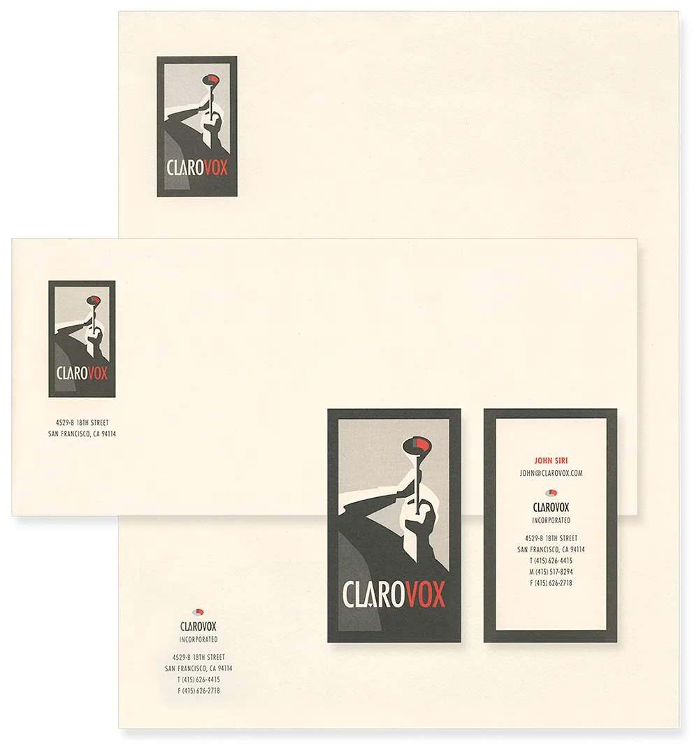 Helping to spread the word for Clarovox, a boutique design and marketing agency, through a stationery system that highlights their ability to help their clients speak with a clear voice.