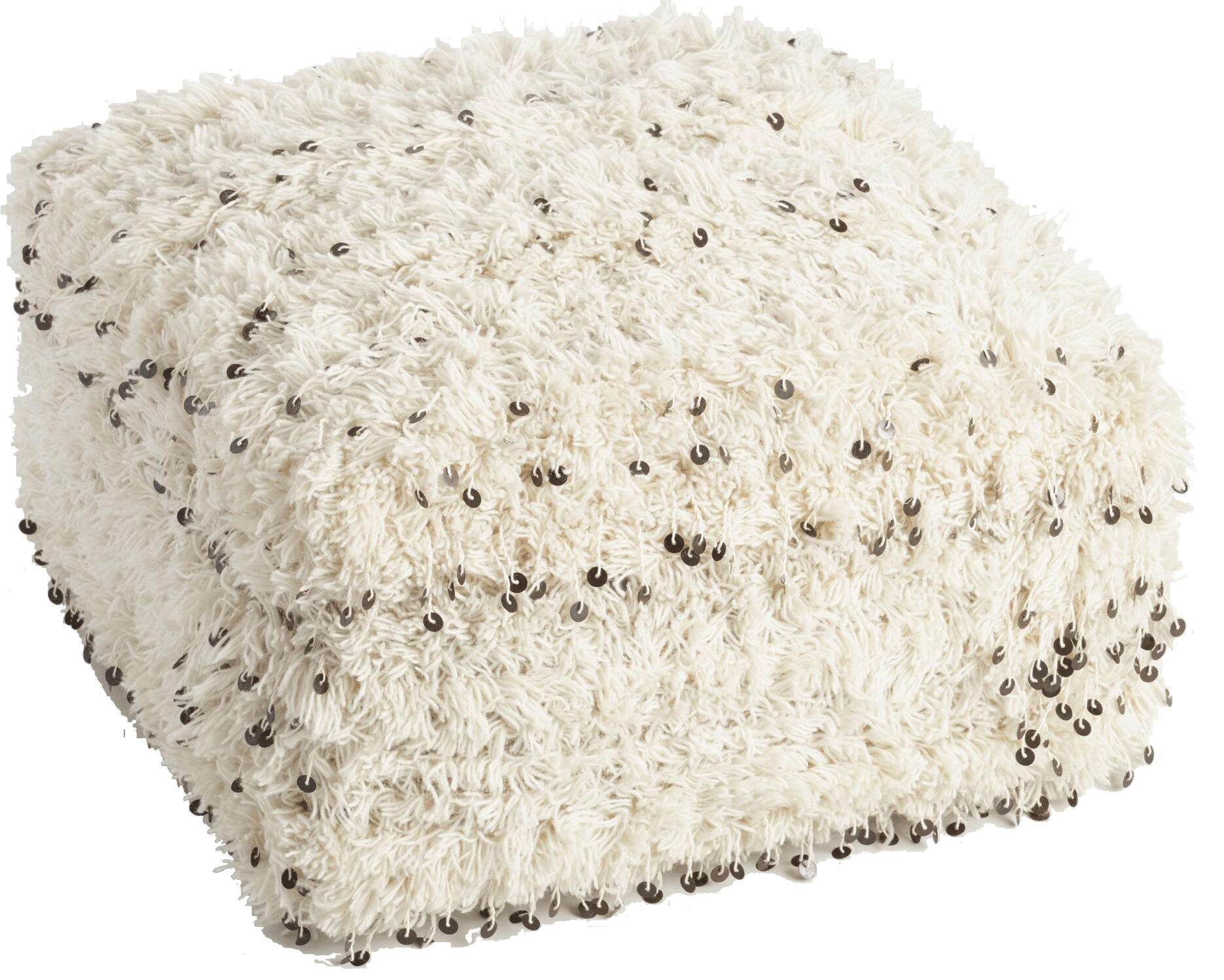 Oversized Moroccan Wool Pouf