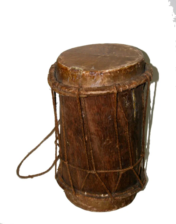 Rustic Vintage African Handmade Drum from Kenya