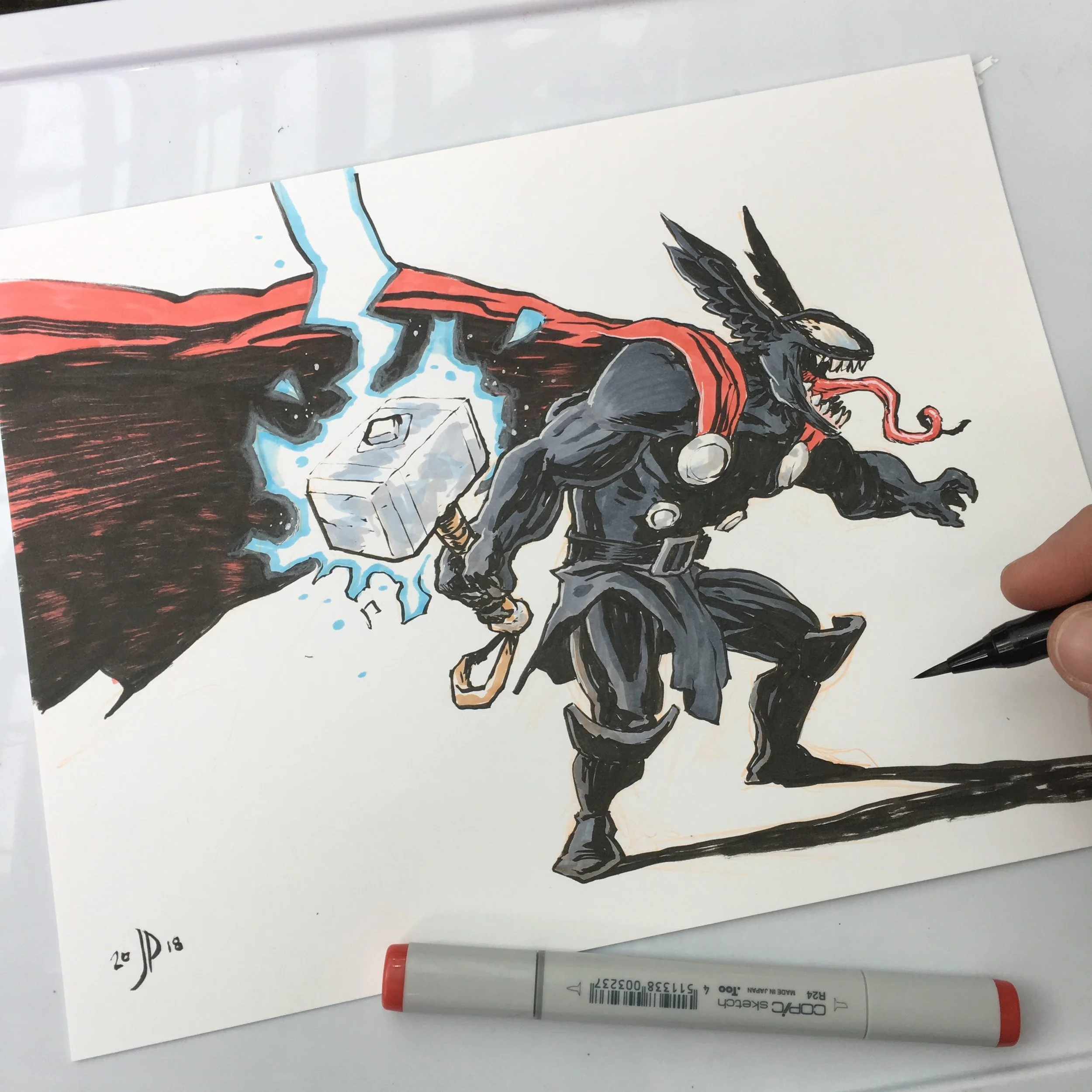 Venom-Thor! I thought this was a pretty creative idea this guy had me do.