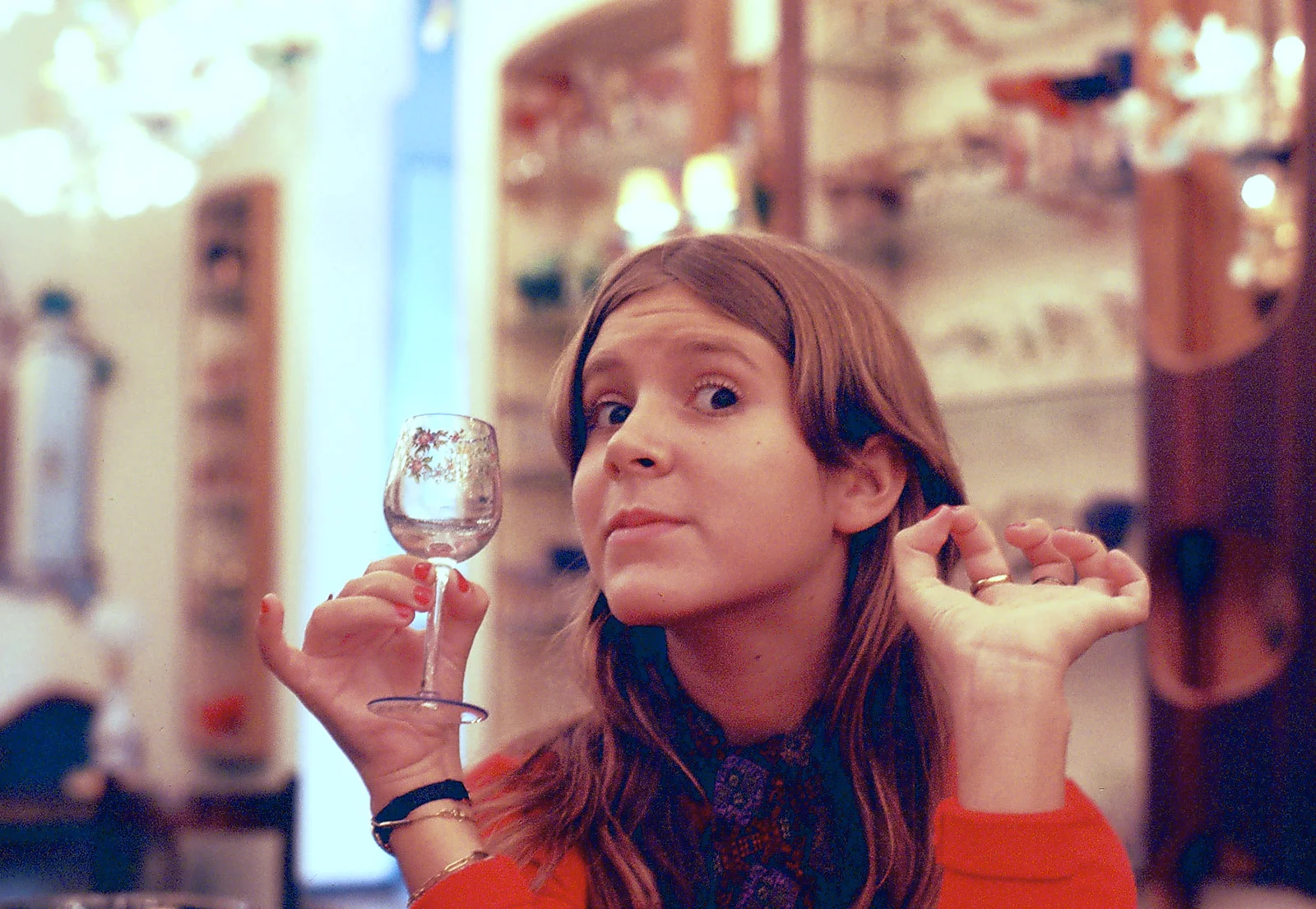 Carrie with glass.JPG