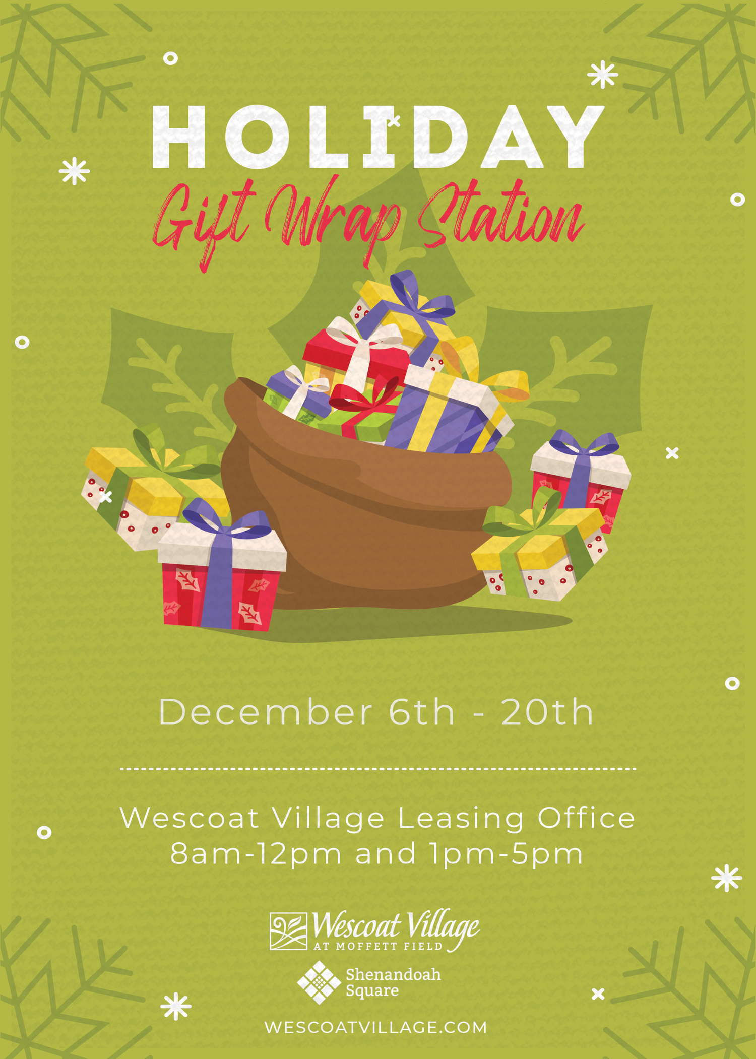 Gift Wrapping Station & Holiday Photos — Wescoat Village at Moffett Field