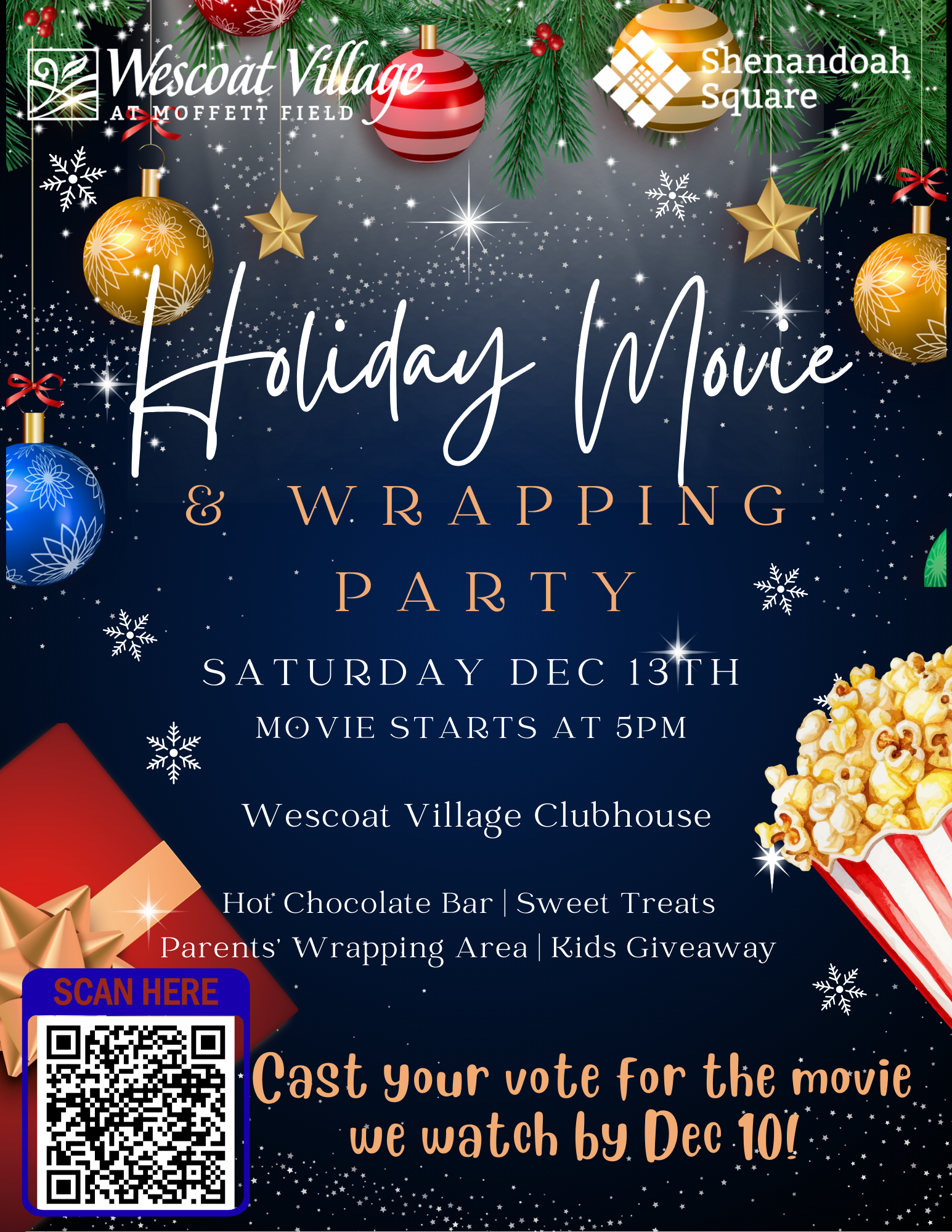 Holiday Movie and Wrapping Party
