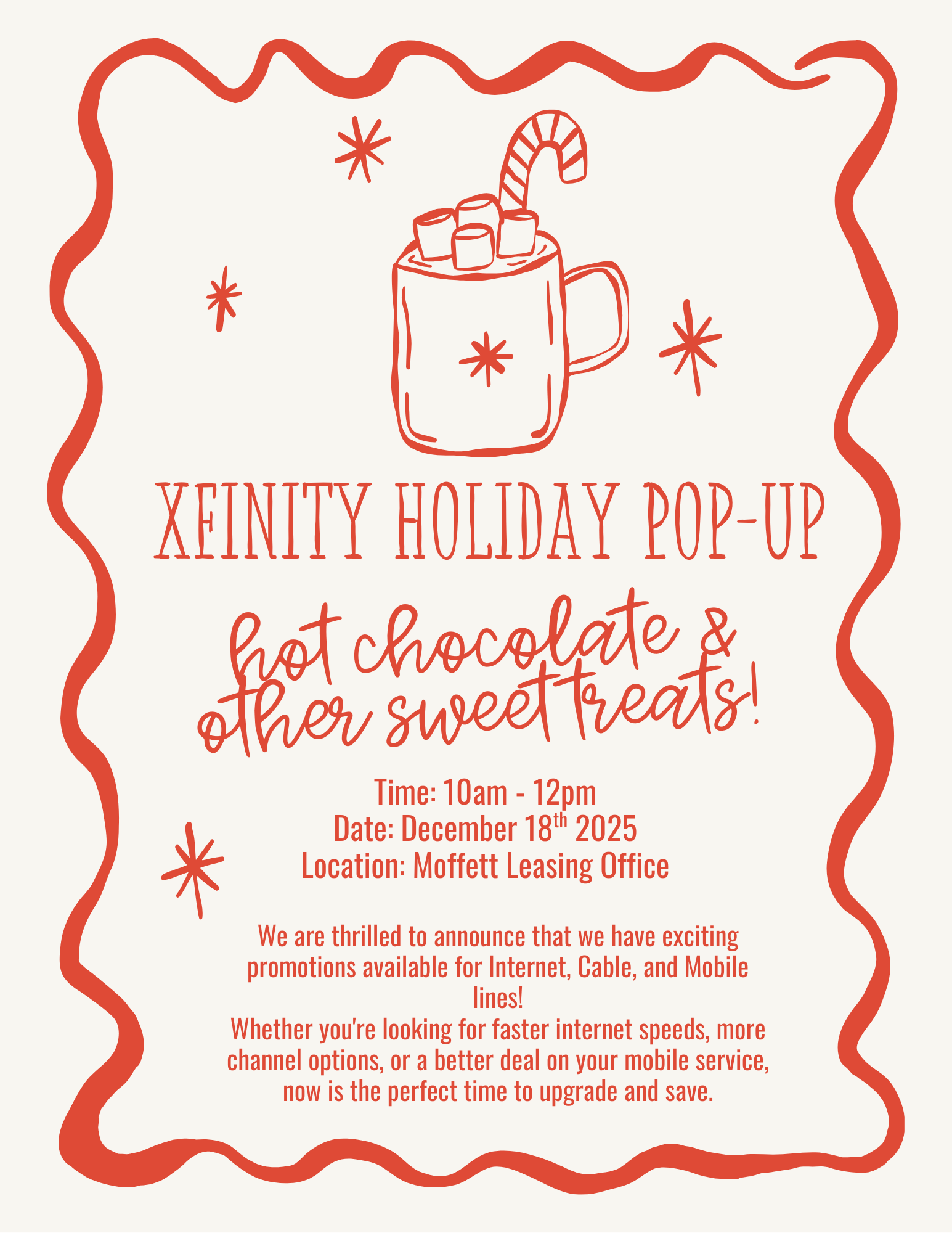 Red Beige Coquette Whimsical Christmas Chocolate Offer Promo Flyer.png