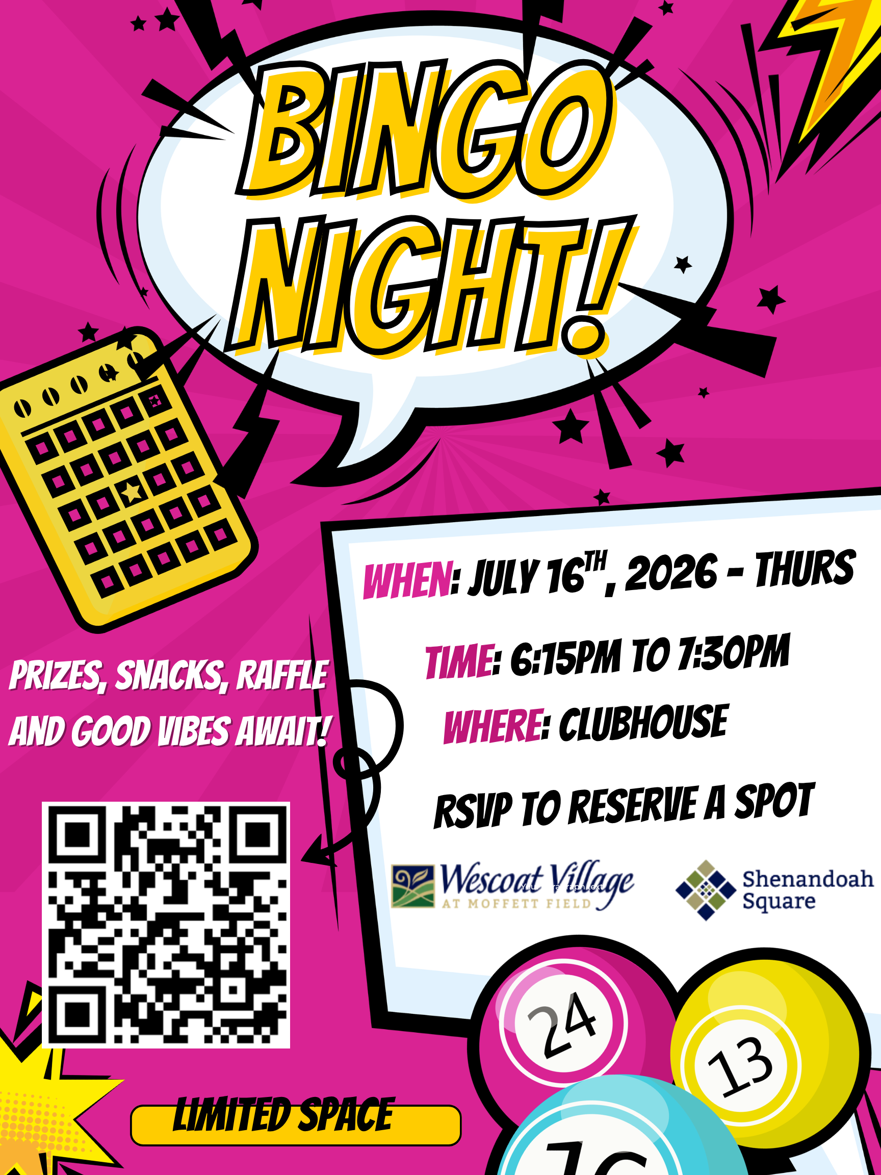 Pink And Yellow Pop Art Bingo Night Poster (1).png
