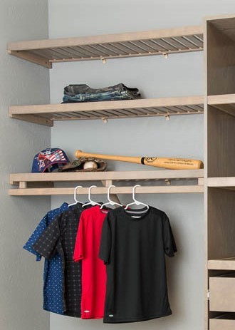 Hardwood Shelving  Wood Closet Shelving — Cope Closet Concepts