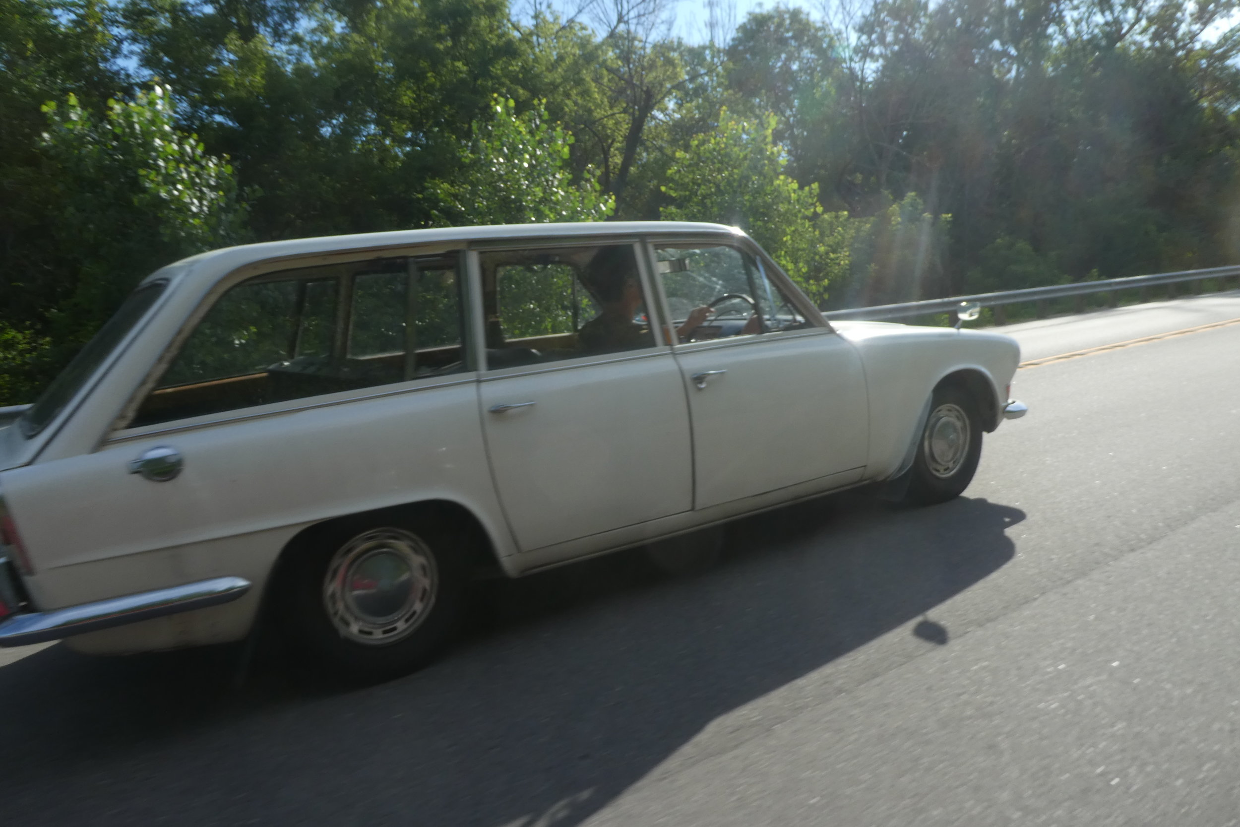  Being shamelessly passed by a Triumph 2000 on Breakfast Run. 