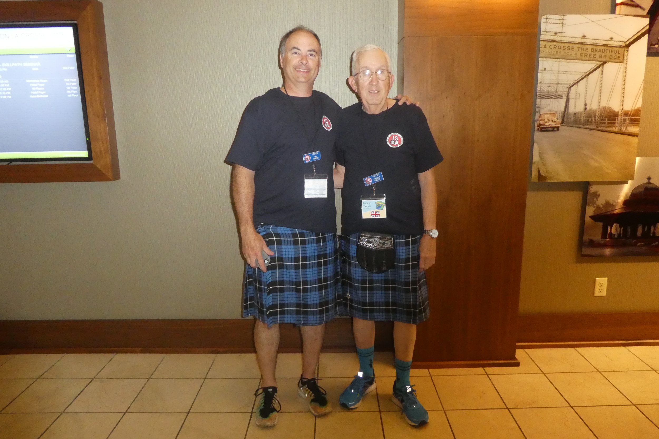  Father and son that had a TR3. They ran all the events, including the Autocross. Wore the kilts with their clan colors everyday.     