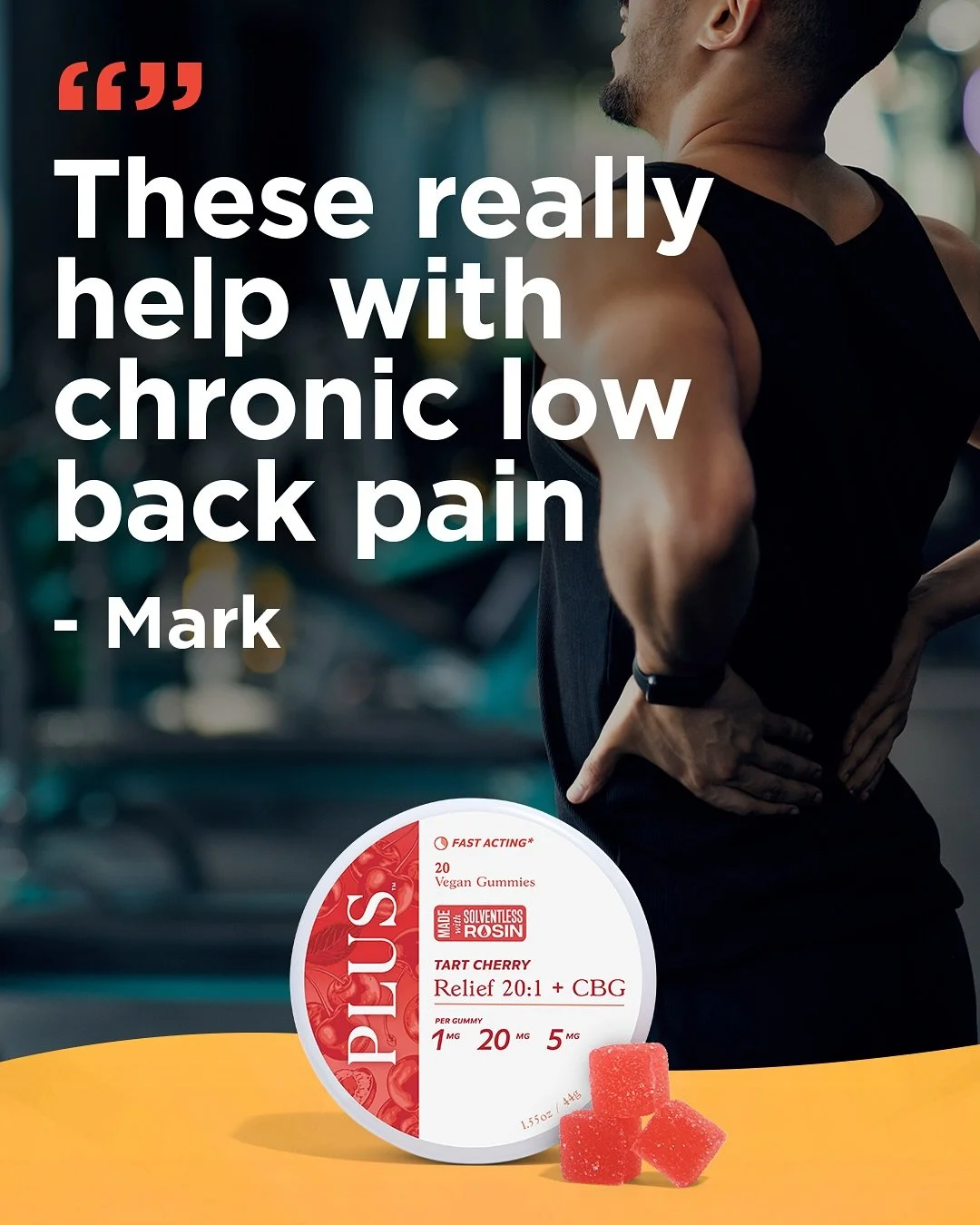 Big thanks to Mark, who emailed us to share his experience with our Tart Cherry gummies 🍒We love hearing how you find your just right with PLUS.