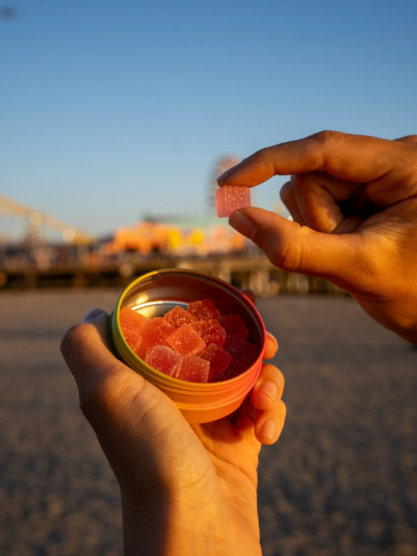 Golden hour hits different with Sour Watermelon 🍉 #FindYourJustRight