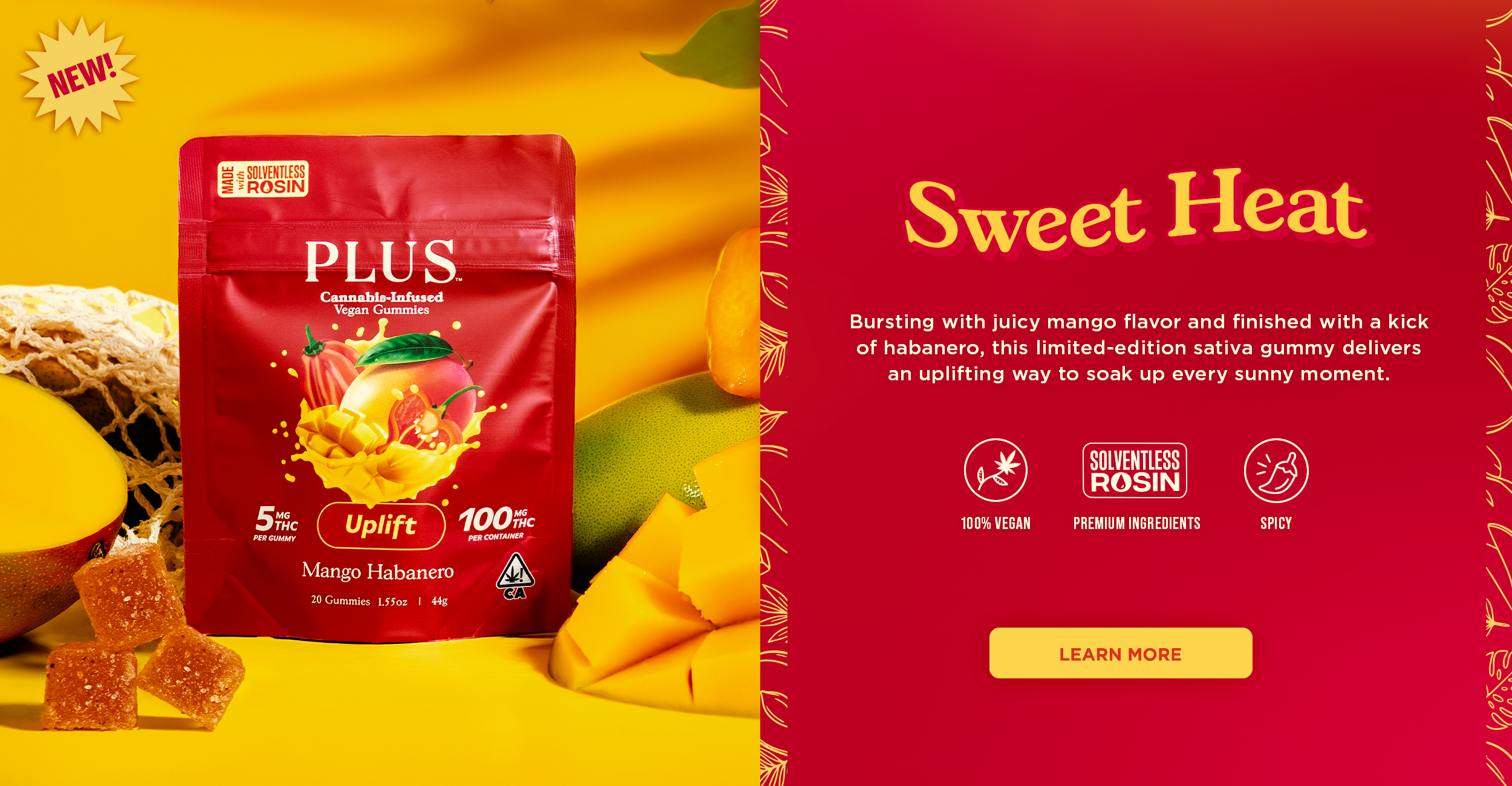 mango habanero. sweet heat gummies web banner