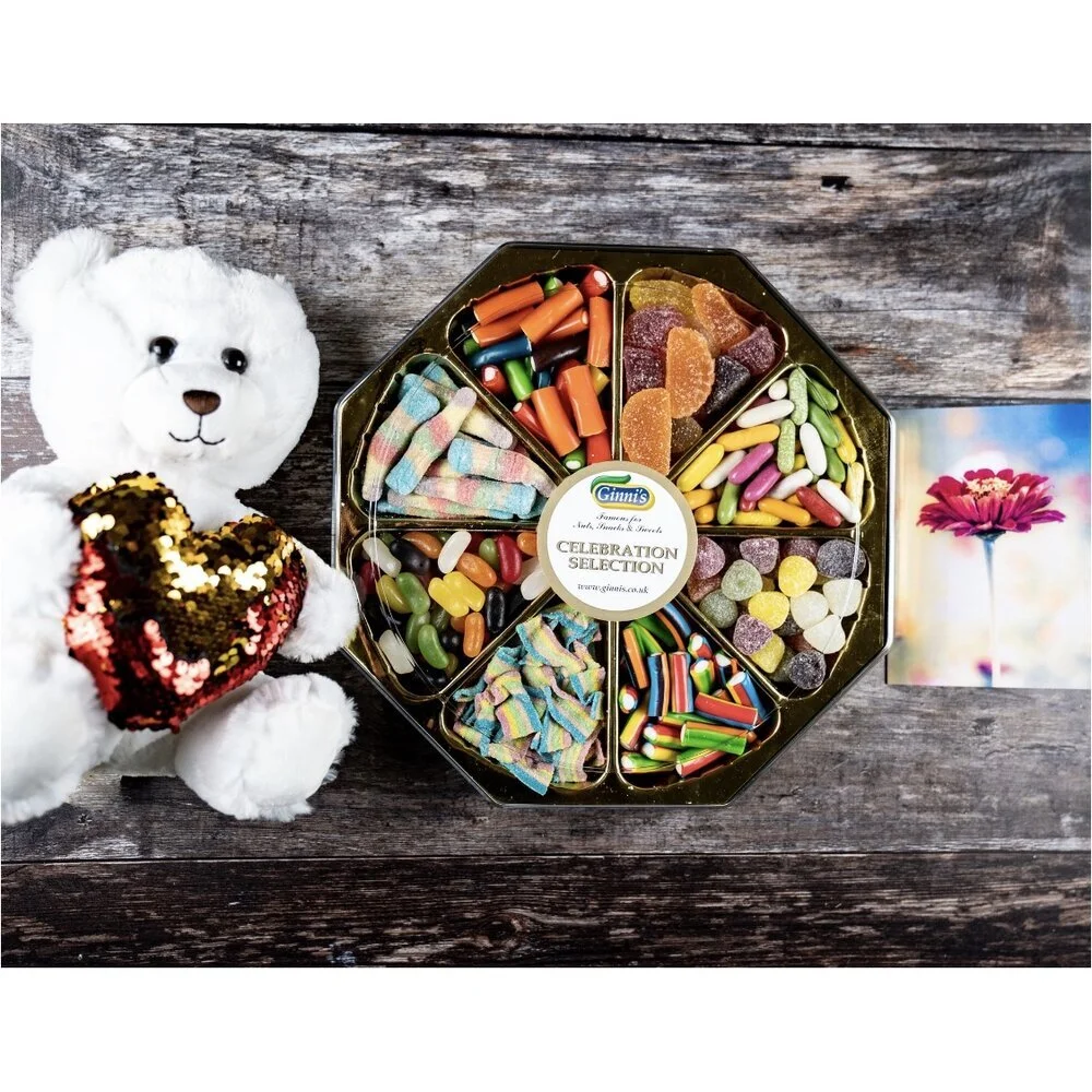 Gift Bundle (Teddy Bear + Rainbow Gift Tray +  Greeting Card)