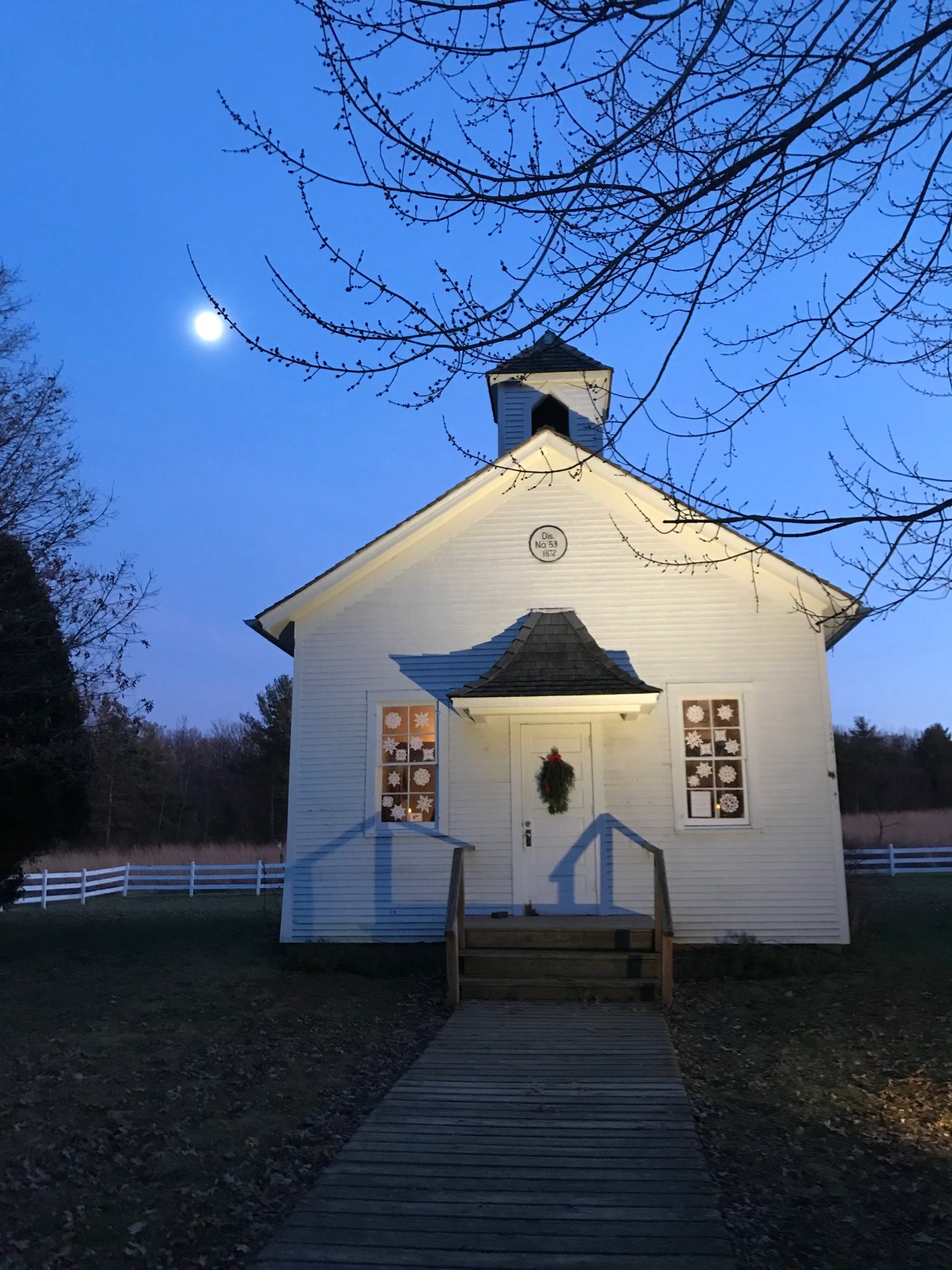 Sholes School at night in the winter .jpg