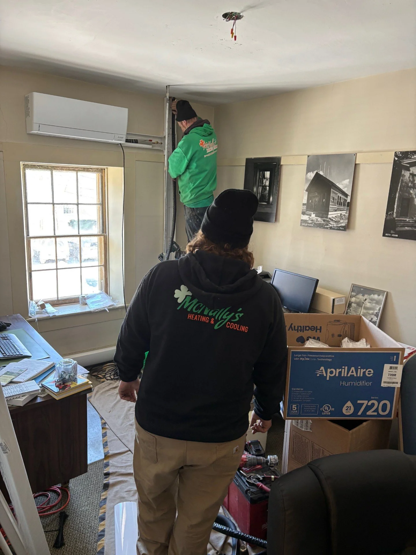 HVAC installation in Beith House