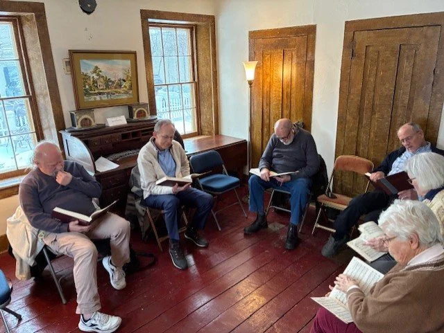 Shape Note singers rehearsal at Beith House