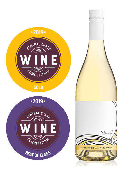 Dana V. Wines’ 2018 Curtis Vineyard Chardonnay won a Gold medal and Best in Class for un-Oaked Chardonnay in the 2019 Central Coast Wine Competition.