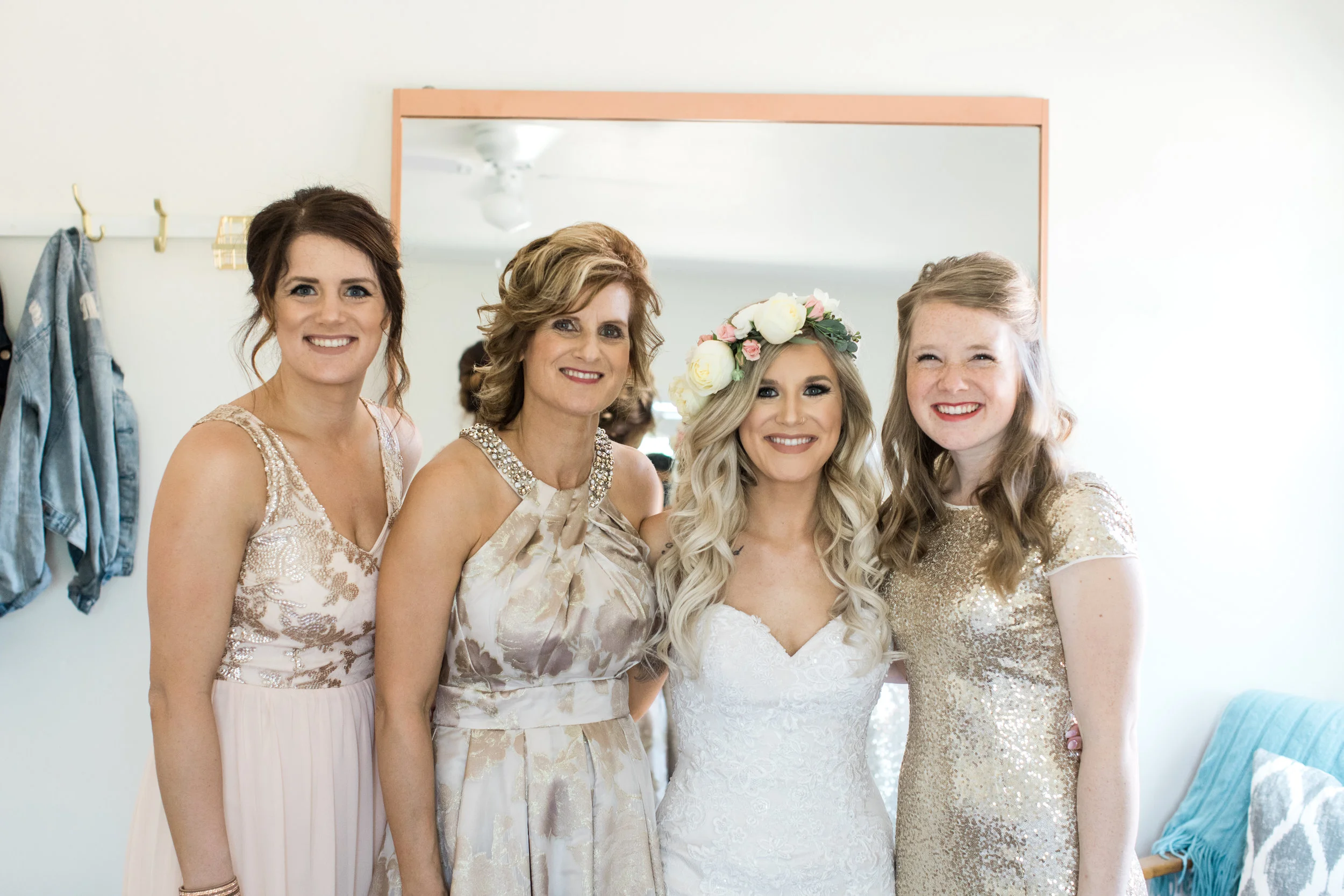 With my sissies and my mamma
