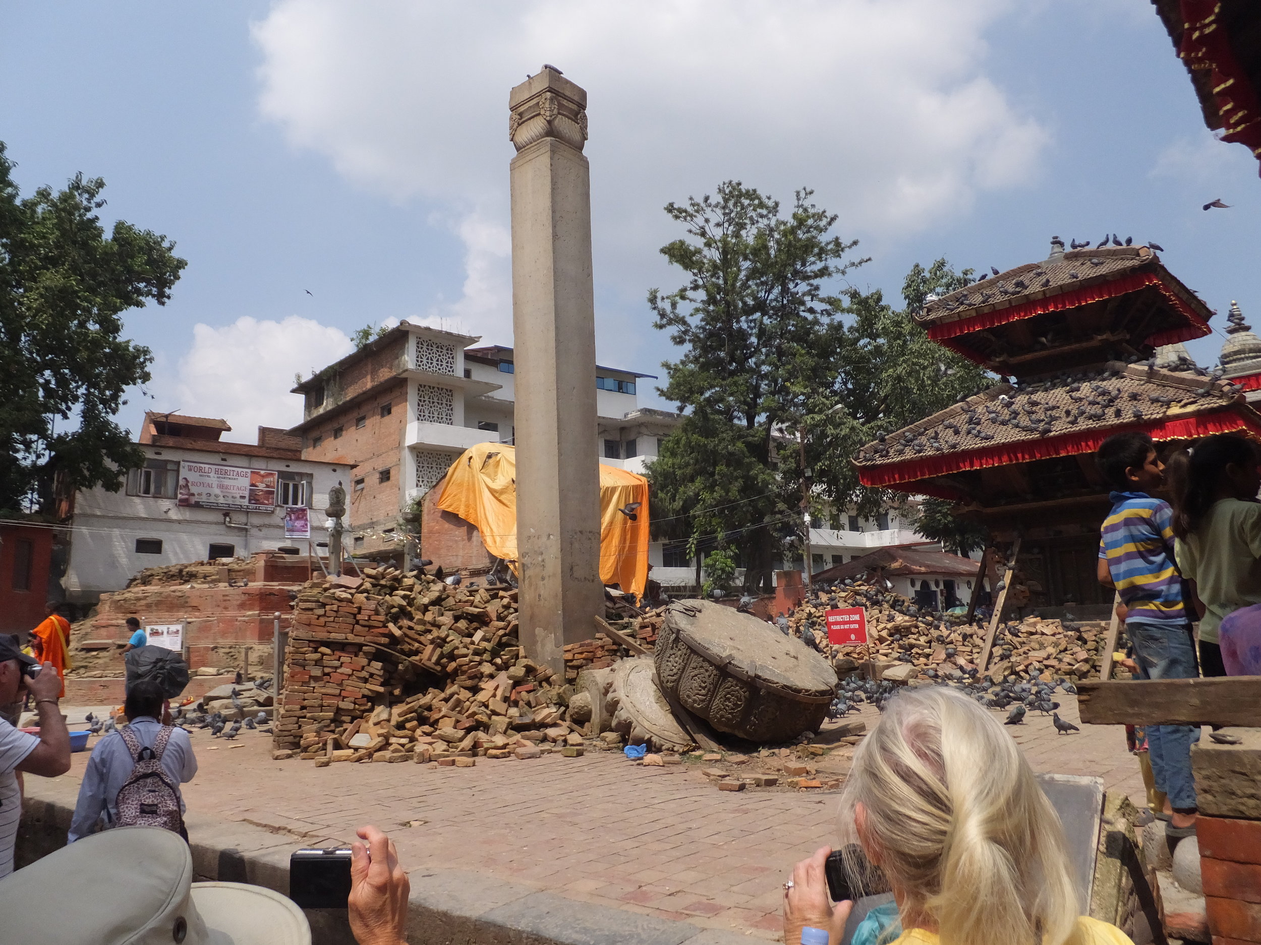 Kathmandu Durber Square World Heritage Site destruction after the earthquake 2015.
