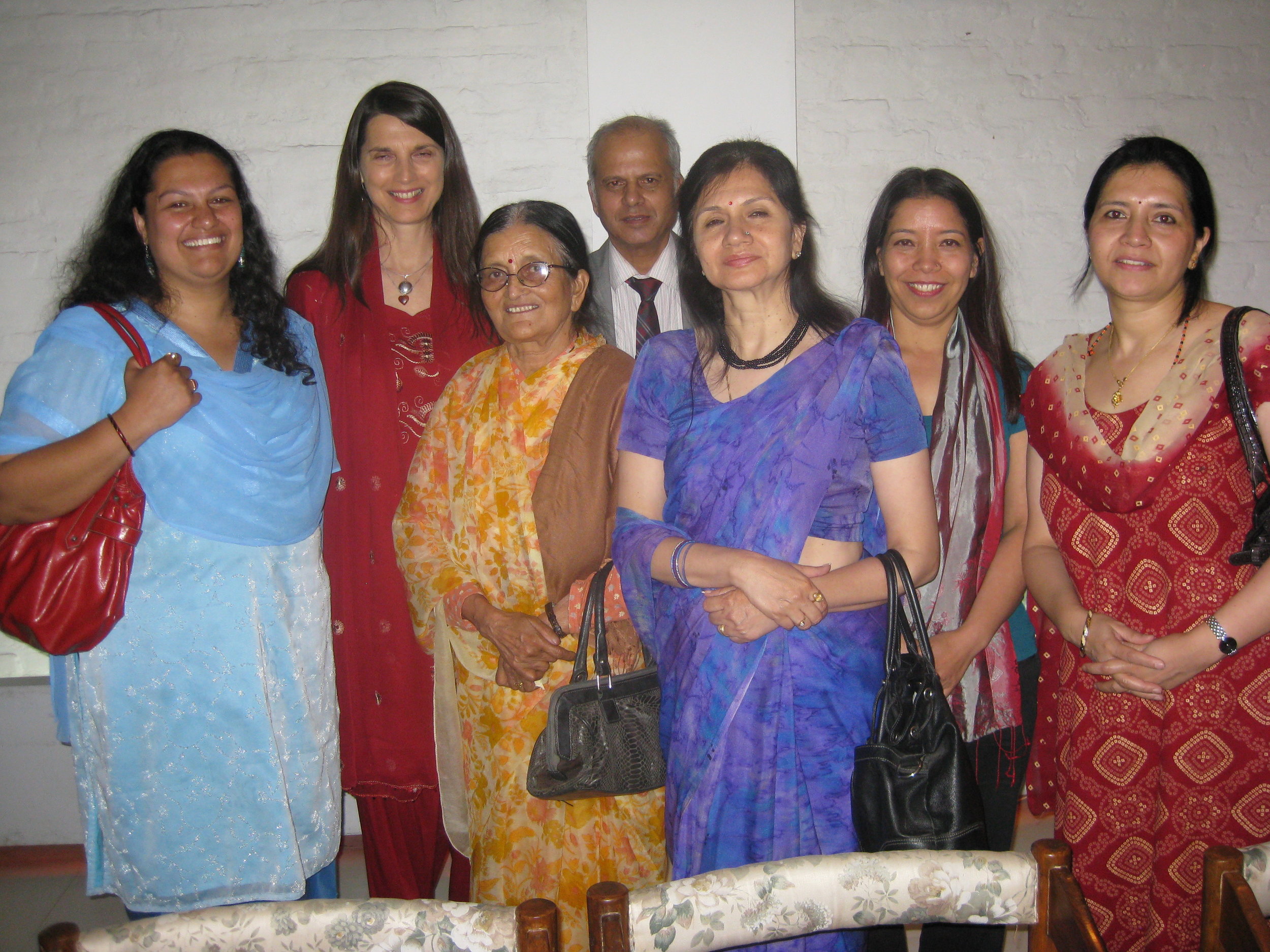 Christine with BSF board members and the late Mrs Satyal (3rd from left) who is sorely missed.