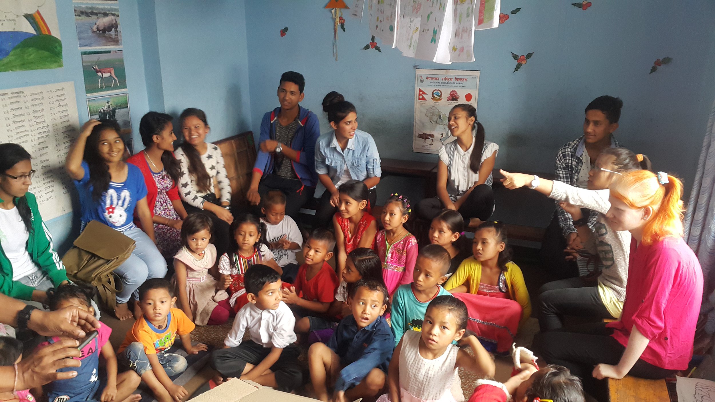Our recent SEE/SLC graduates visit our Contact Center children to share stories.