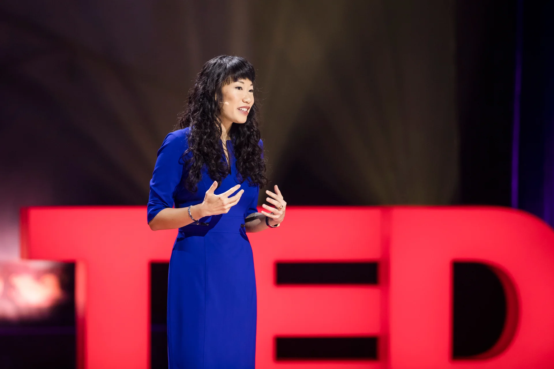 Stephanie Speirs ( Solstice ) speaks at TEDWomen 2017 — Bridges, November 1-3, 2017, Orpheum Theatre, New Orleans, Louisiana. Photo: Stacie McChesney / TED