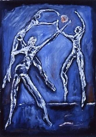Sun Games<br>30 x 22"<br>Bas-relief on Paper, 1993