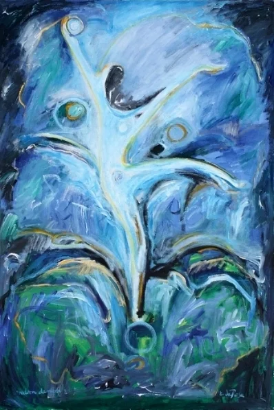 Modern Dancer II<br>58 x 40"<br>Acrylic on Canvas