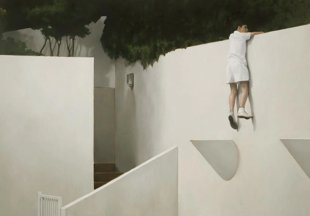 Boy on Wall 2012 Oil on Linen 282cm x 400cm