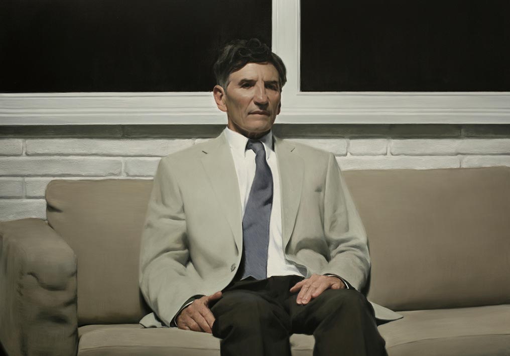 Man on Couch 2014 Oil on Linen 282cm x 400cm