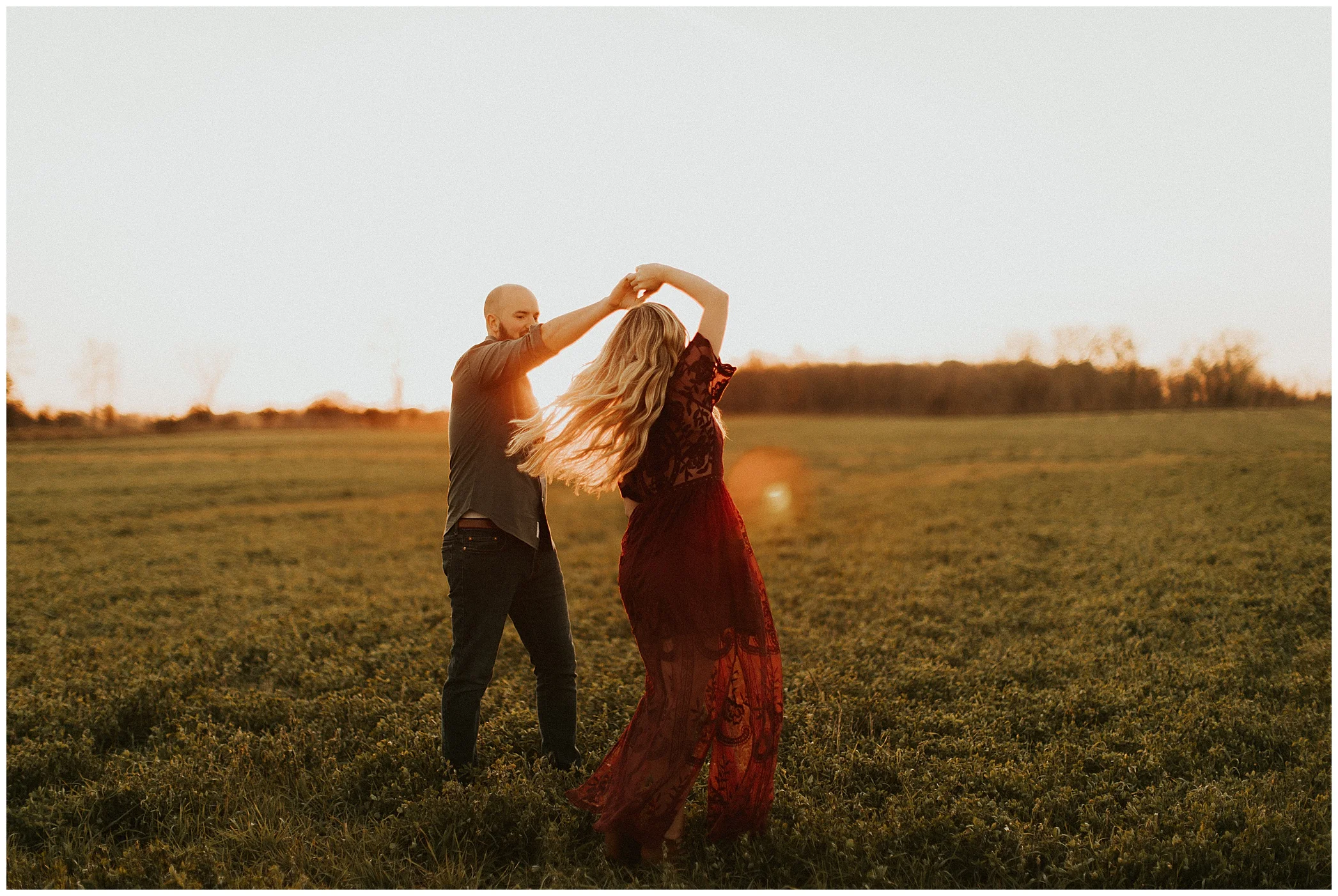golden hour engagement