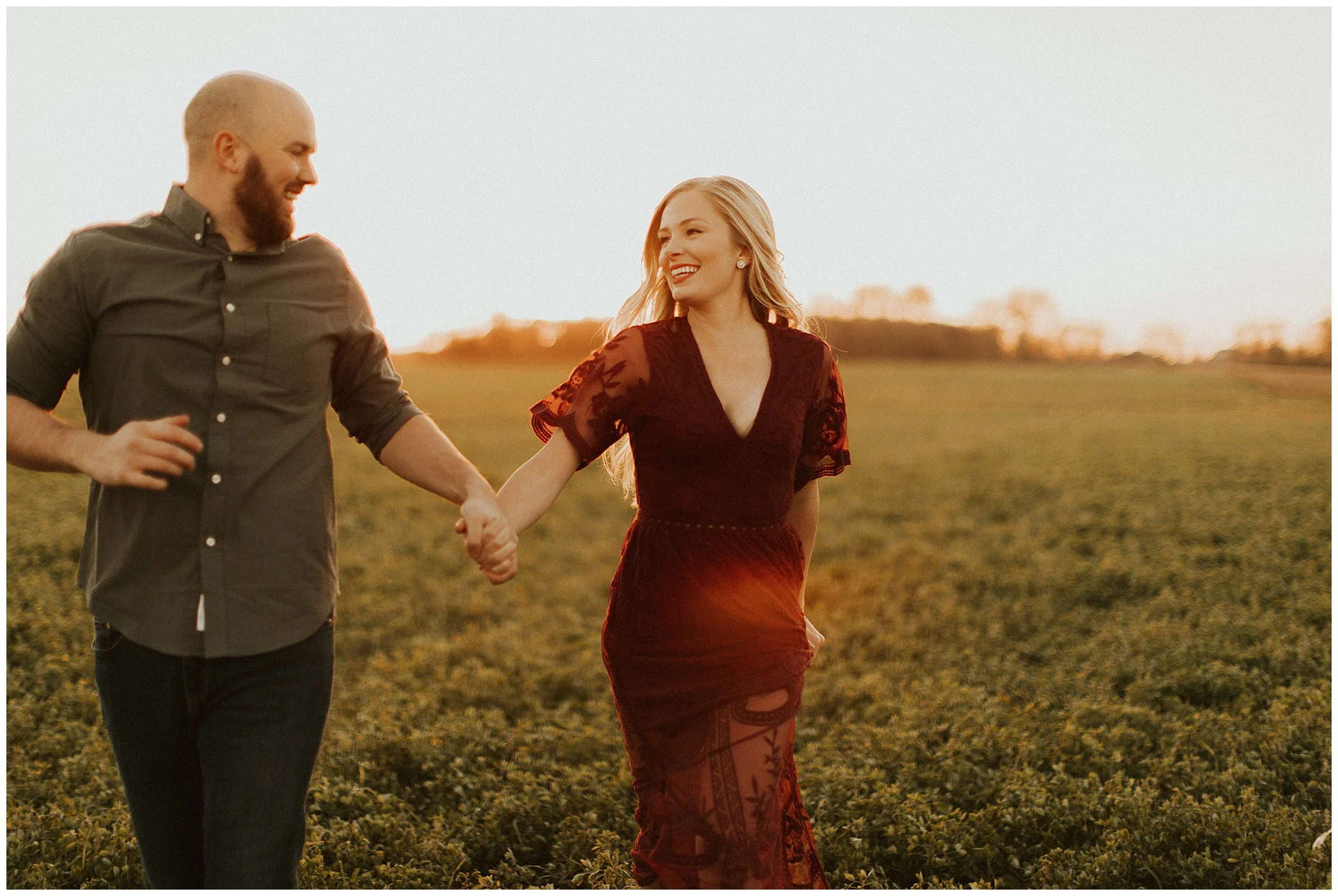 golden hour engagement