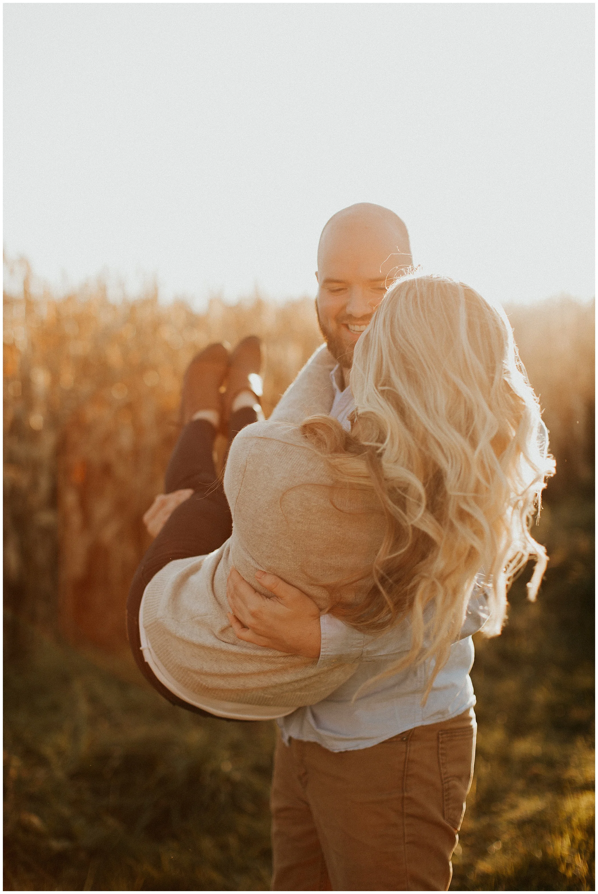 golden hour engagement