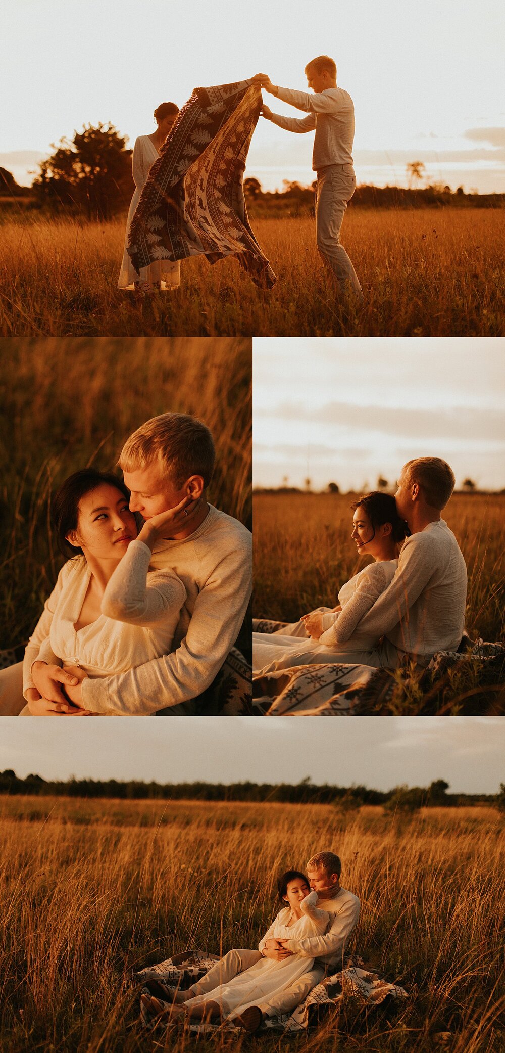 Minnesota Sunrise Prairie Engagement