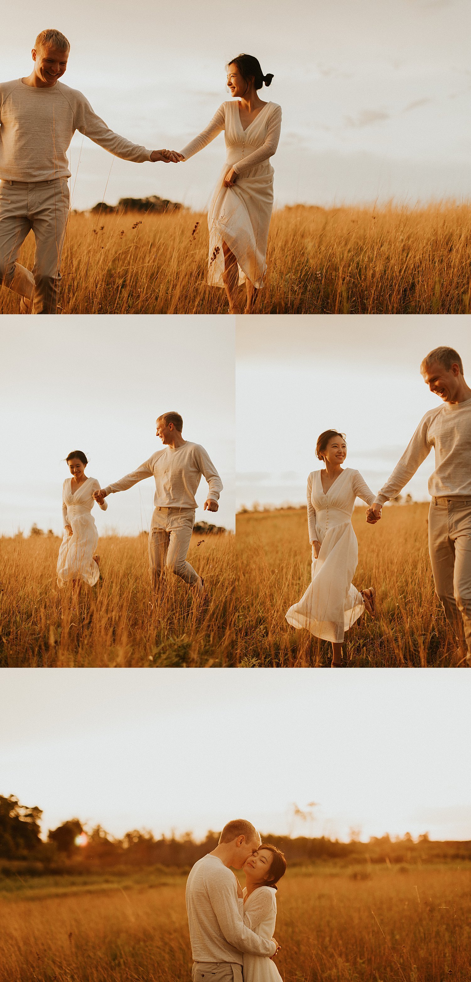 Minnesota Sunrise Prairie Engagement