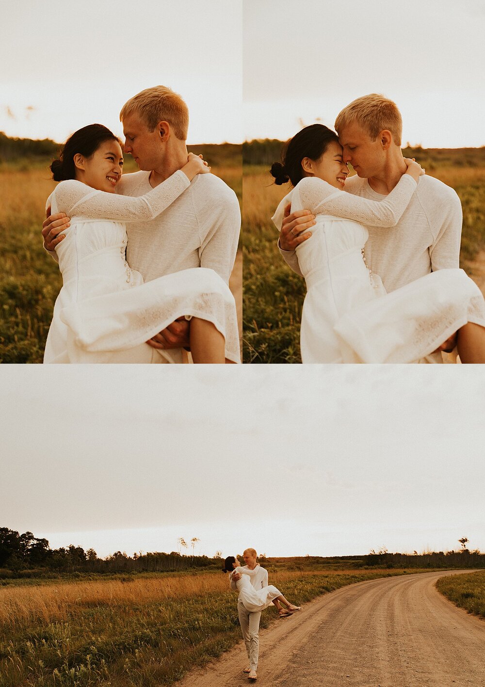 Minnesota Sunrise Prairie Engagement