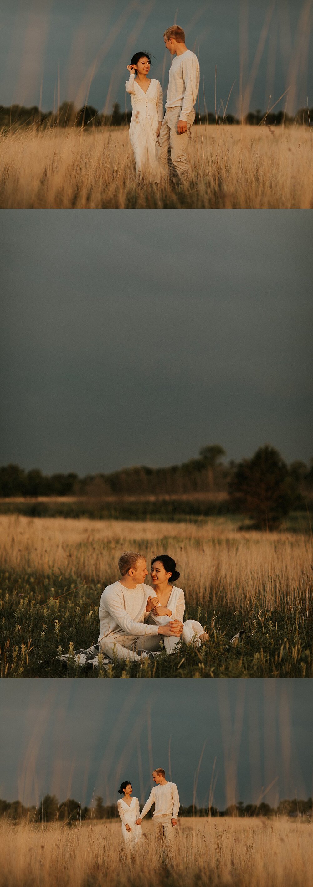 Minnesota Sunrise Prairie Engagement