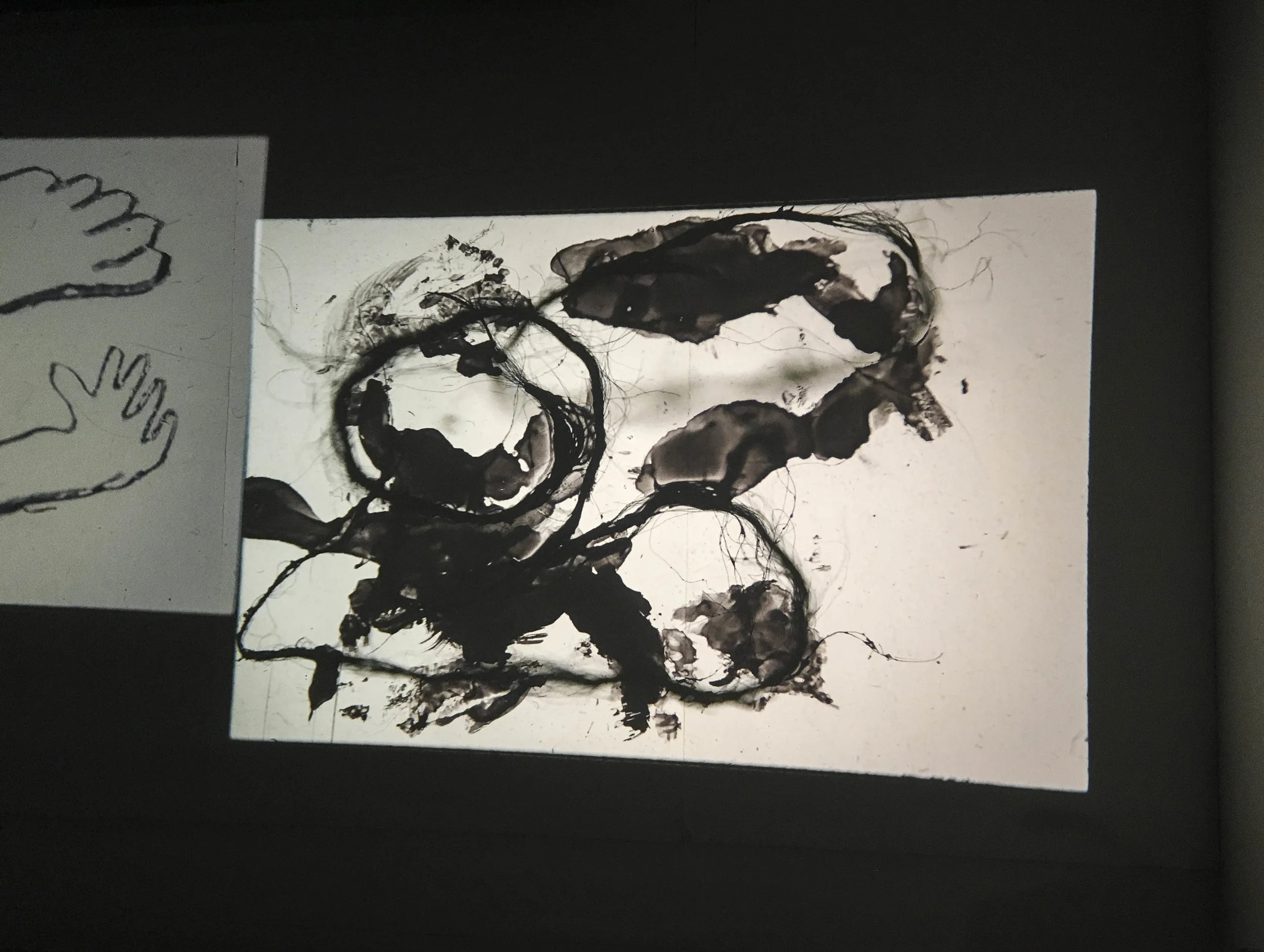an experiment with materials and a slide projector