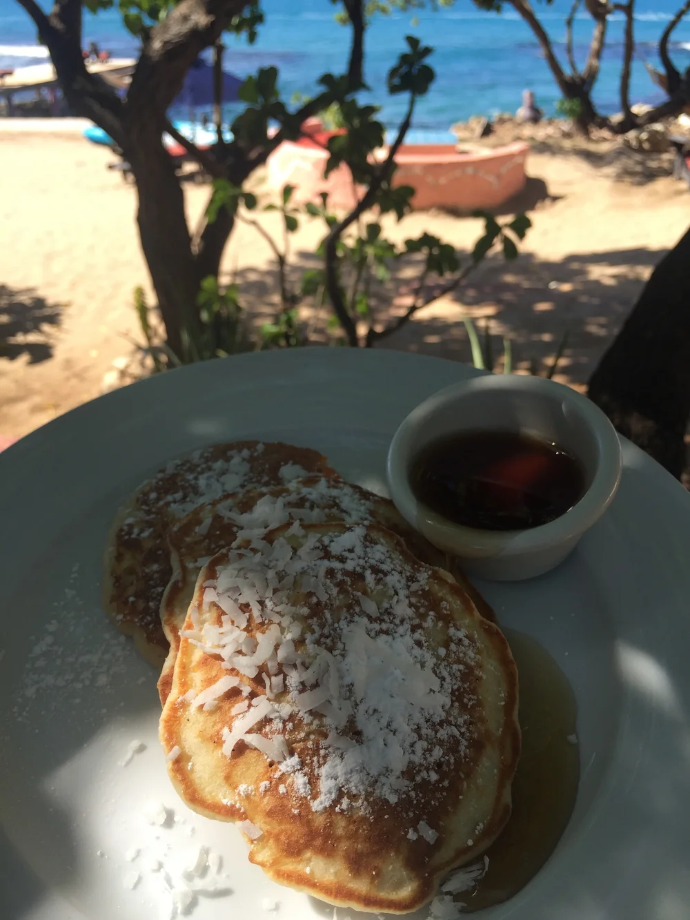  Coconut pancakes at Jakes, we meant to rhyme, make no mistakes. 