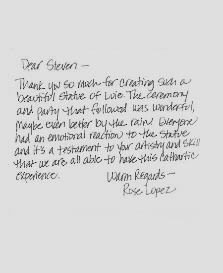 Letter from Rose Lopez