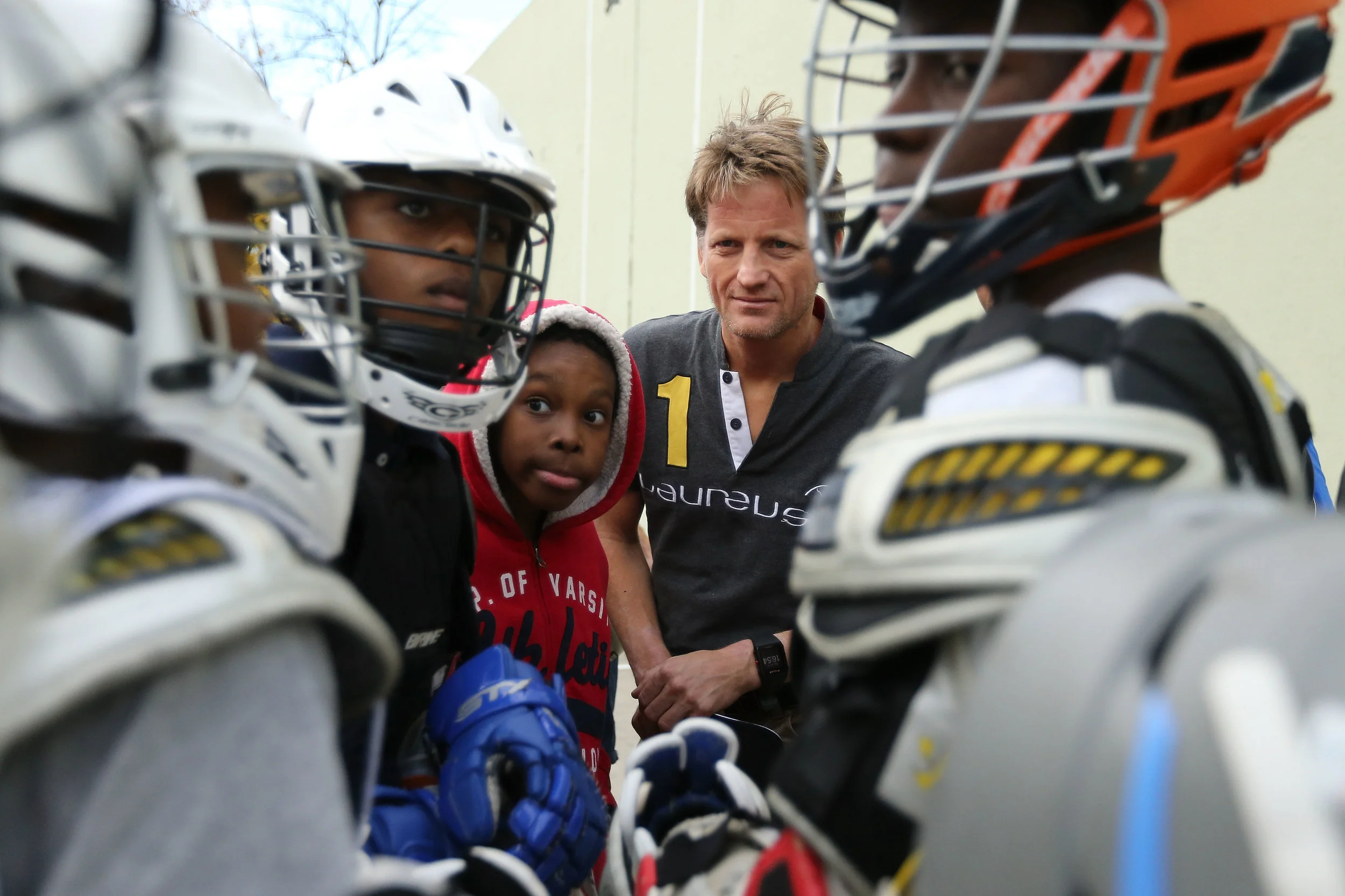 Laureus Ambassador and Netherlands Royal Visits Coach Eoin at Harlem Lacrosse