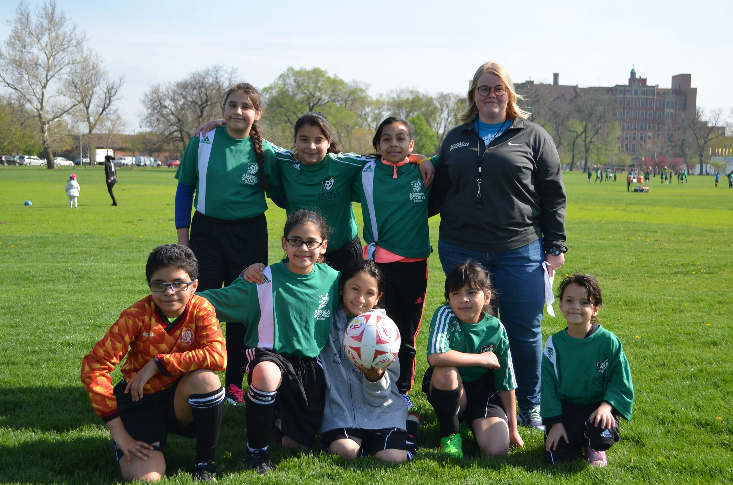 Laura and Girls Soccer Team