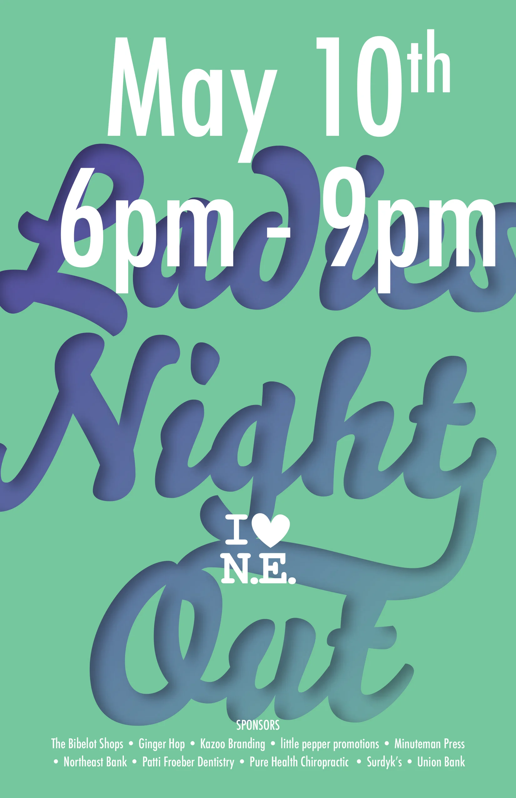 Ladies Night Out Postcard, designed by Kazoo Branding.