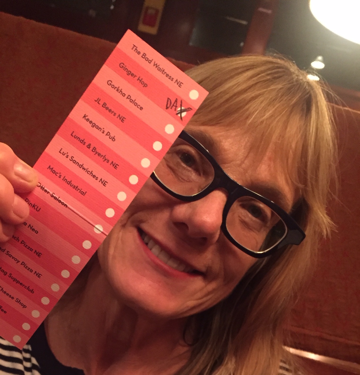 Northeast resident Maggie Stopera putting her punchcard to use