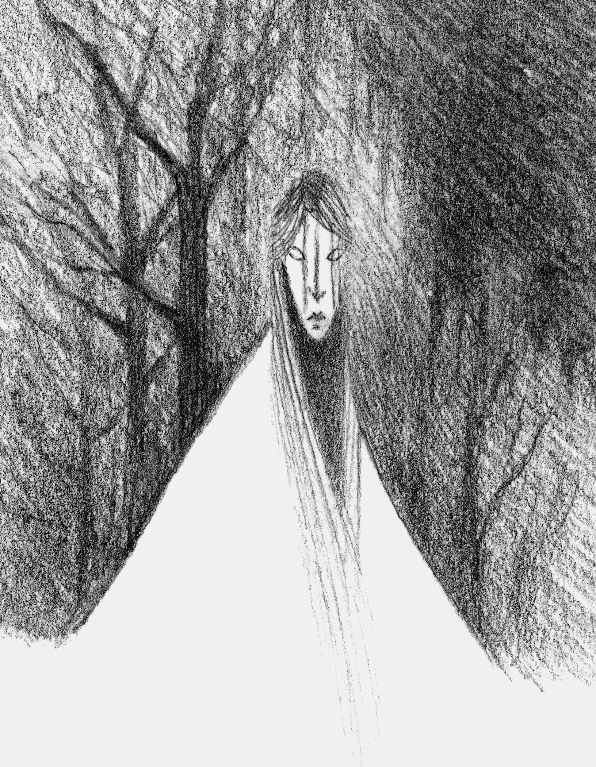 "Apparition" Bog Forest Witch Art
